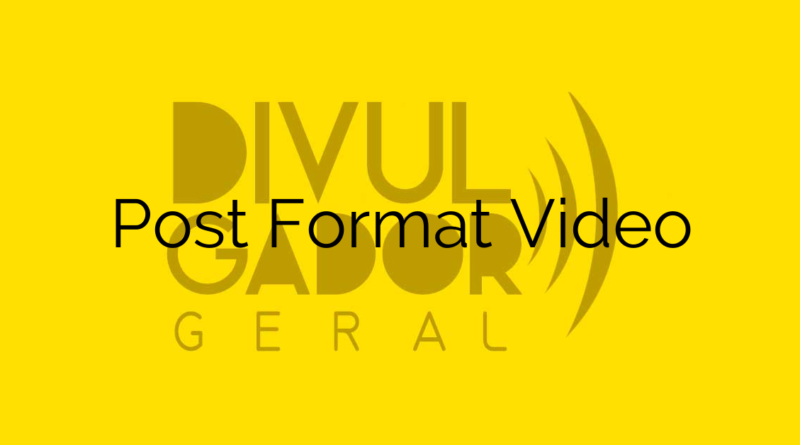 Post Format Video